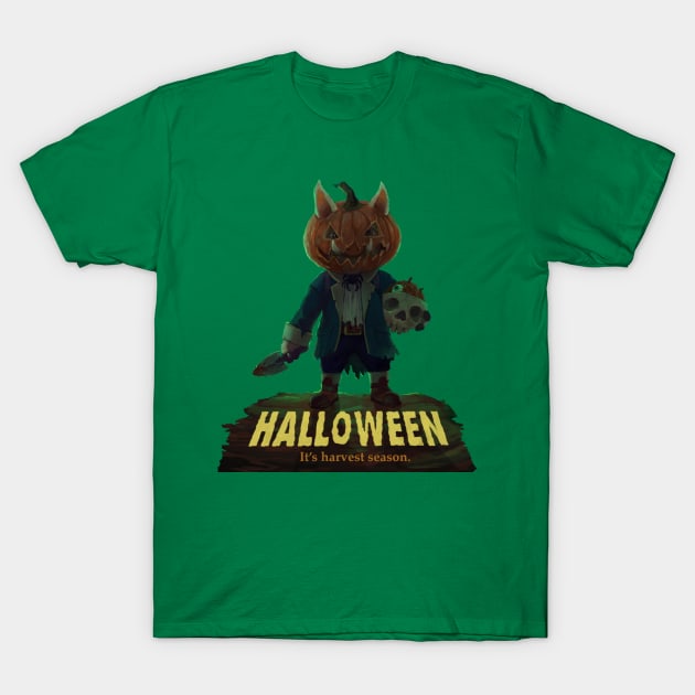 halloween pumpkin killer T-Shirt by abangkiting30